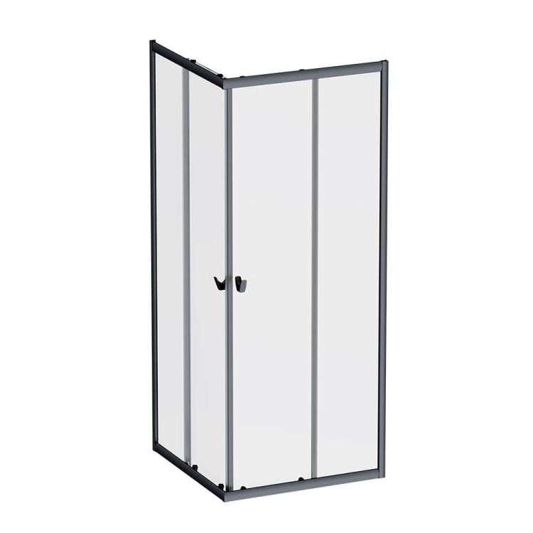 Душевой уголок Am.Pm Sunny W87G-403-8080-BT профиль черный, стекло прозрачное, 80x80