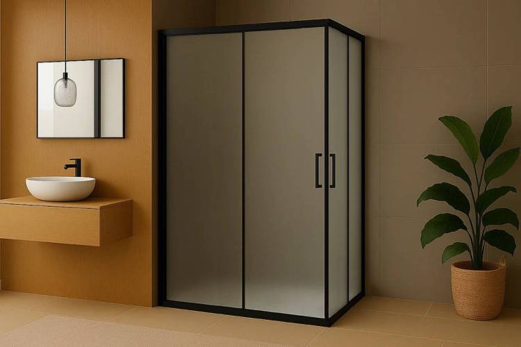 Душевой уголок Royal Bath HPD RB9512HPD-C-BL профиль черный, стекло матовое, 120x95x200