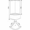 Душевая кабина Arcus Style S-23G 100x100x215, двери - серые тонированные, задние стекла - черные фото 2