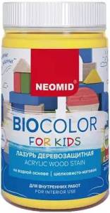 Лазурь деревозащитная Neomid Bio Color For Kids желтая 0.25 л