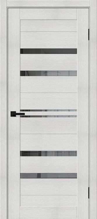 Межкомнатная дверь Остекленная Mr. Wood Браво-30 153-7603 Полотоно Bianco Melinga, Стекло Mirox Grey 2000х700