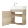 Тумба с раковиной Belbagno Kraft Mini KRAFT MINI-500/260-1A-SO-RGB-L 45x25x50 Rovere Galifax Bianco подвесная с распашной дверцей, левосторонняя фото 4