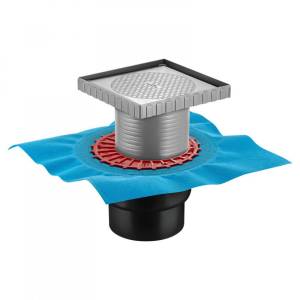 Душевой трап Berges Zentrum Keramik 15x15 S-сифон вертикальный, под плитку