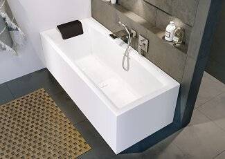 Акриловая ванна Riho Bathtubs B099060005 Still square - plug & play R 180x80 Riho Fall заполнение через перелив