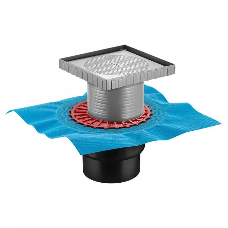 Душевой трап Berges Zentrum Keramik 15x15 S-сифон вертикальный, под плитку