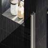Душевая дверь в нишу MaybahGlass MGD-456-5 профиль хром матовый, стекло графит, 80x198 фото 5