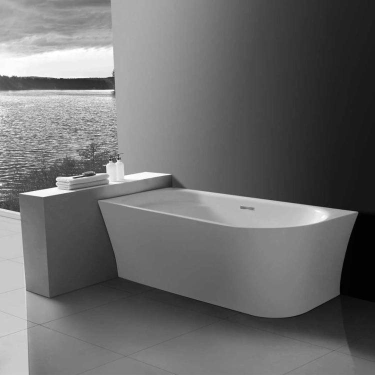 Акриловая ванна Vincea VBT-301-1500L 1500x780x600, белый, левая, слив-перелив в комплекте, хром