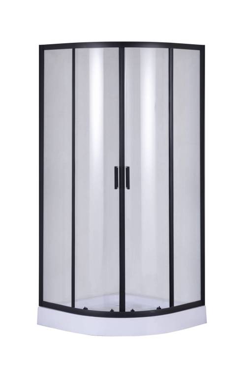 Душевой уголок Taliente TA-09091-1CB профиль матовый черный, стекло прозрачное, 90x90x195