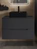 Тумба с раковиной Orange Line Li-80TugMDF+B01-475MB графит матовый, 80.5 см фото 3