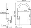 Смеситель для кухни Wasserkraft Aisch 5507 фото 6