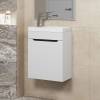 Тумба с раковиной Uperwood Tanos KTanos40WG подвесная, матовая, белая, графит, 40 см фото 3