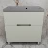 Тумба с раковиной Style Line Матис 80 напольная, олива, раковина серый шелк, 82x80x45