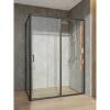 Душевой уголок Orange E23-14090TB профиль черный, стекло прозрачное, 140x88.5x190 фото 3