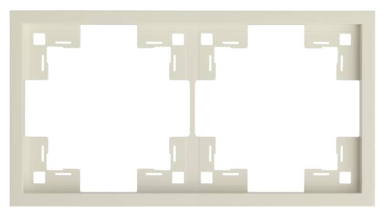Двухместная рамка Rikett Standart 35820 MC кремовый сатин