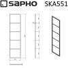 Декоративная лесенка SAPHO SKA для интерьера, стальная, 420x1700x20 мм, черный матовый фото 7