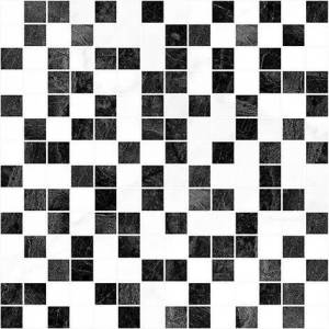 Мозаика Laparet Crystal Чёрный+белый 30x30