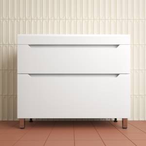 Тумба с раковиной Style Line Остин напольная, белая, раковина белая, 82x100x45