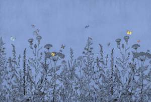 Бесшовные Eco обои Ortograf Flora 31064 Adalina dark blue Ворс+ ОЕ+