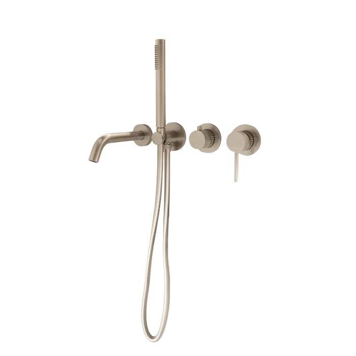 Смеситель для ванны Vincea Groove VBTW-4G1BN встраиваемый, брашированный никель