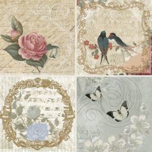 Декор Absolut Keramika Monocolor 100x100 Milano Set Mei A (4pzs) 100x100