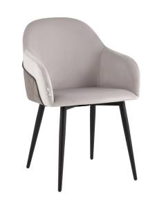 Стул Stool Group Новел New LV-110-H09/H18-02-01(P) светло-серый с темно-серой спинкой