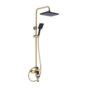 Душевая стойка Bronze de Luxe Element EL77/1GB матовое золото/черный