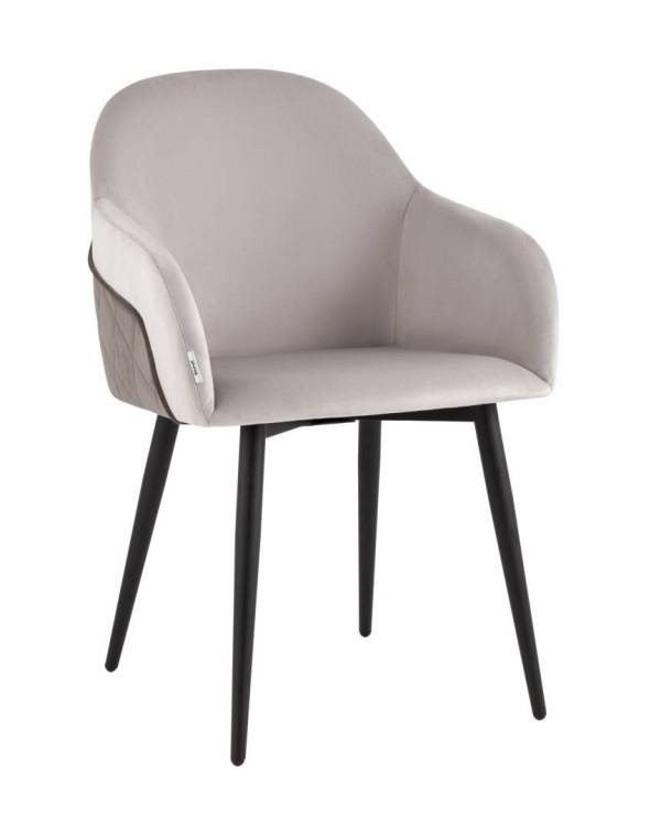 Стул Stool Group Новел New LV-110-H09/H18-02-01(P) светло-серый с темно-серой спинкой