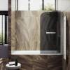 Шторка на ванну MaybahGlass MGV-774-5 50x140, поворотная, стекло графит матовый 6 мм, профиль хром матовый, с полотенцедержателем фото 3