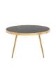 Стол журнальный Stool Group Гелиос ECT-134-TG DUAL стекло черный мрамор сталь золото 80x80x45 фото 5