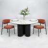 Стол Bradex Home Bravo RF 0857 calacatta matt (матовый), черный, керамогранит 140x140x75 фото 2