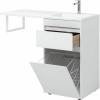 Тумба с раковиной Aquanet Токио 110 R 239299 напольная, белый фото 2