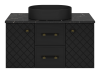 Тумба с раковиной Brevita Шанель УТ000026136 черная матовая, 100 см фото 2