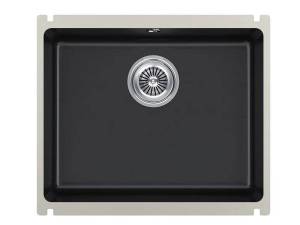 Мойка кухонная Kuchenstern Subkeram 60 301KB30 Keraplus, керамический черный