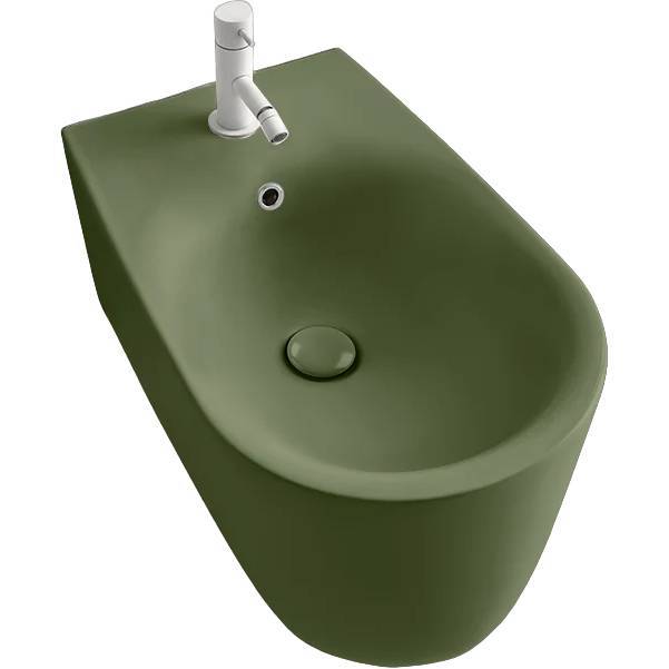 Биде подвесное Kerasan Nolita 532511*1 с 1 отверстием под смеситель, verde muschio