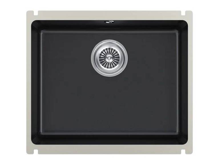 Мойка кухонная Kuchenstern Subkeram 60 301KB30 Keraplus, керамический черный