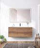 Тумба с раковиной Belbagno Kraft KRAFT-1200-2C-SO-RT 120x46x50 Rovere Tabacco подвесная с фрезерованными ручками по всей длине фасада с двумя выкатными ящиками фото 6