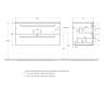 Тумба под раковину Cezares ECO-CER-N-1000-2C-SO-SPF-P Sapfiro, 100x45.7x50 фото 2