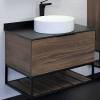 Тумба с раковиной Comforty Порто-75 00-00008926 дуб темно-коричневый