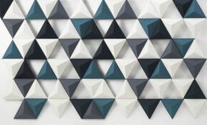 3D Фотообои Artegrafico «Треугольная плитка» POL-040 акварель