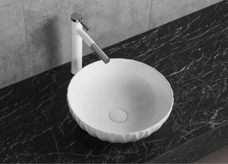 Раковина Cerutti Spa CR3301B белая, 40x40