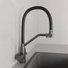 Смеситель для кухни Avrora Kitchen AV9006GM с гибким изливом и подключением фильтра питьевой воды, графит фото 3