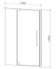 Душевая дверь в нишу Vincea Slim-N VDP-4SN120CL профиль хром, стекло прозрачное, 120x195 фото 5