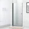 Душевая дверь в нишу Cezares Eco O-B-1-90-C-NERO стекло прозрачное фото 2