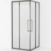 Душевой уголок Cezares Relax RELAX-304-A-2-90-C-GM оружейная сталь, стекло прозрачное, 90x90