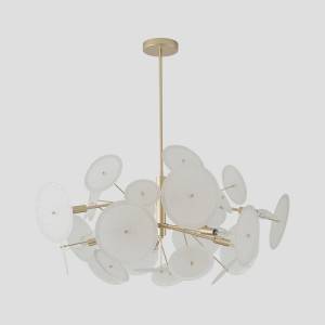 Большая люстра на штанге Crystal Lux DANDELION SP10 GOLD