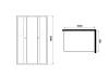 Душевой уголок Niagara Eco NG-1018-14QBLACK профиль черный матовый, стекло с узором, 100x80x190 фото 5