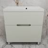 Тумба с раковиной Style Line Матис 80 напольная, олива, раковина жасмин, 82x80x45