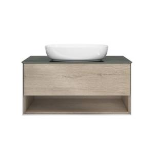 Тумба под раковину Kerama Marazzi Plaza Modern PLB.M.100.1\OAK.O подвесная 100 дуб орегон 1 ящик + полка