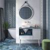 Тумба для комплекта Kerama Marazzi Cono 97 белый мат+дженциана, с ящиками фото 2
