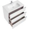 Тумба с раковиной Roca The Gap 80, 3 ящика, белый глянец фото 5
